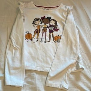 Girls ruffled long sleeve tee